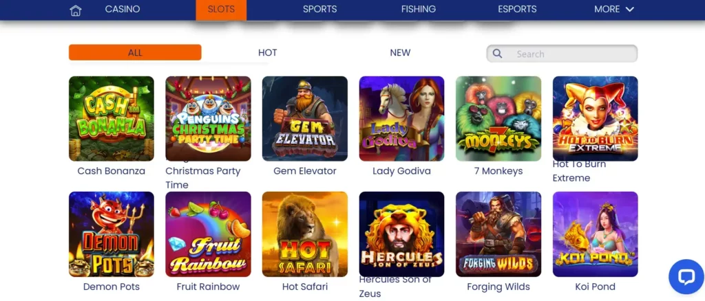 Large Selection of Casino Games
